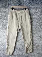 DSTLD Chino Pants Mens Medium Beige Khaki Elastic Waist Tapered Twill Casual