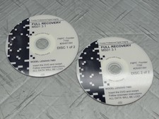 Frontier 7700 Disc 1 and 2 Restore / Recovery DVD Set MS01 3.1 F