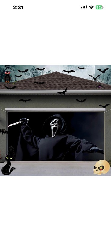 Halloween Free Shipping Garage door cover 6x13
