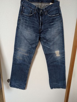 Sugar Cane 1947 Denim Jeans L Dunkelblau Damage Vintage Straight Fit