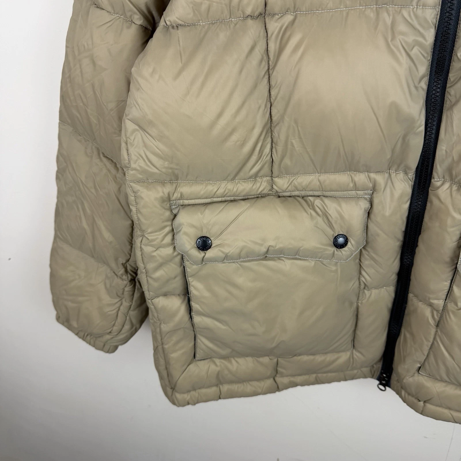 Taion Puffer Jacket Mens Medium Beige Mountain Volume Hooded Down Jacket BNWT - product detail image 7
