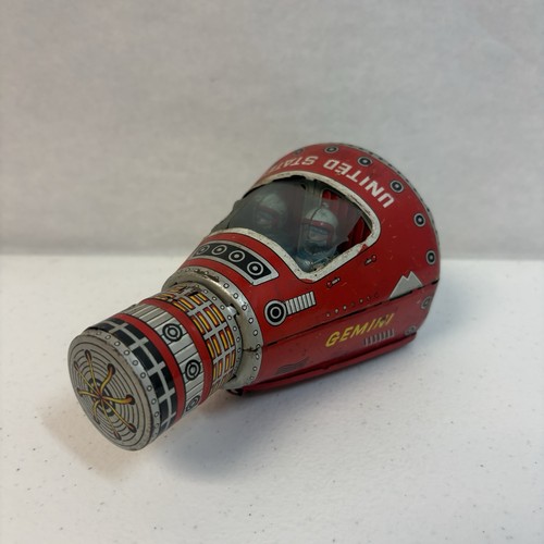 Rare Vintage Friction Toy US GEMINI Space Capsule SH Horikawa Japan Dmgd