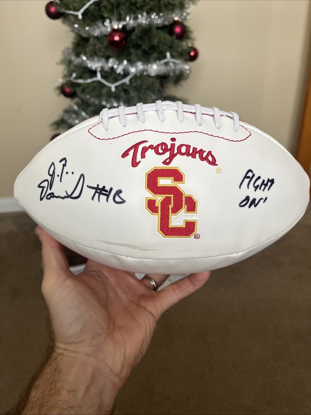 JT Daniels Autographed Signed USC Trojans Football PSA/DNA 