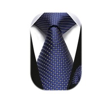 Ties for Men Silk Extra Long Tie and Pocket Square Classic Plaid Checkered 63 I