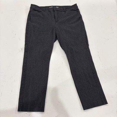 Old Navy Pixie Skinny Pants Womens 14 High Rise Charcoal Gray Heather Trousers