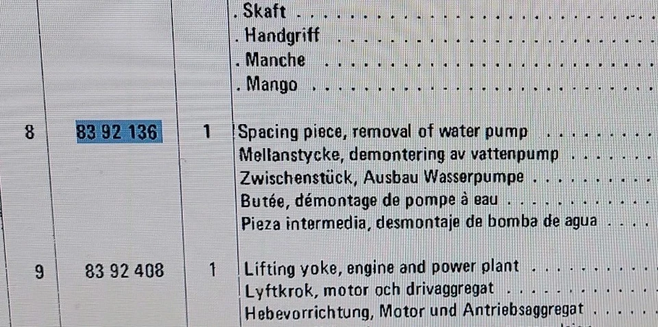 Saab 8392136 Water Pump Removal Tool – OEM Spacing Piece – Saab 99 / Early 900 - Image 4 of 4