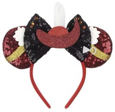 NEW Disney CAPTAIN HOOK Mickey ears PIRATE Headband VILLAIN Peter Pan FEATHER