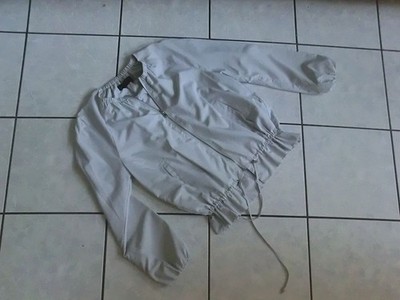 Jacke-Blouson-Bluse - Zara Basic - Crem - helles Beige - Gr. ca. 38/40 - wie neu