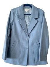 Pendleton Short Coat Jacket Merino Wool Blue 2 buttons Ladies Size: M NWOT