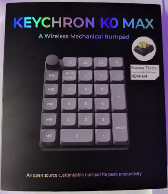 Keychron K0 Max Wireless Mechnical Numpad (Backlit, Customizeable)