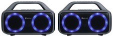  2 Rockville RRB50 Portable Bluetooth Speakers w/LED Wireless Stereo Linking