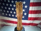 WW1  BRASS SHELL TRENCH ART VASE  CRIMPED  FLUTED ARTILLERY