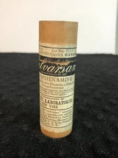 Antique Salvarsan Arsphenamine Wooden Syphilis Medication Container H.A. Metz