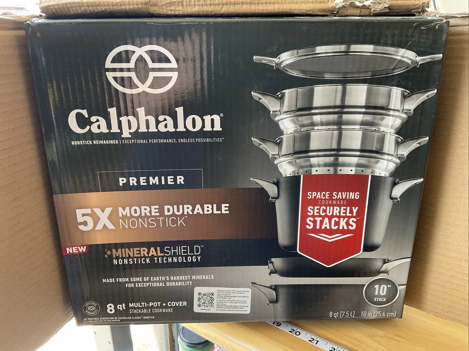 Calphalon Premier Space-Saving Hard-Anodized Nonstick 8-Quart Multi-Pot with Lid