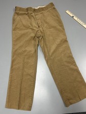 Sears Perma Prest Work Wear Pants Khaki Corduroy USA Made Vtg 70s Size 40-29