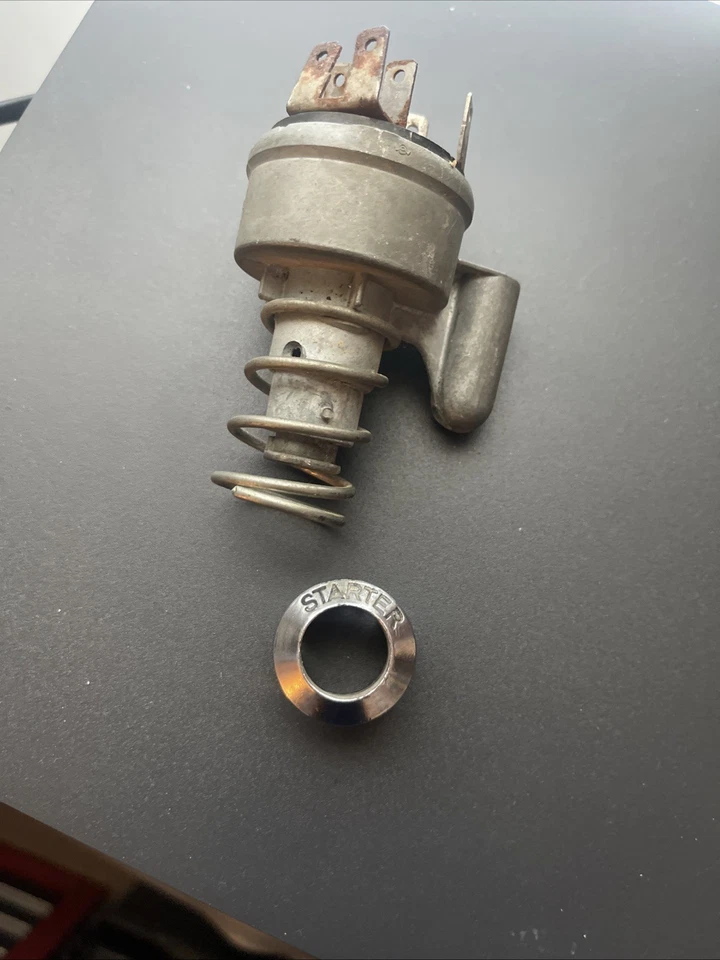 Interruptor de arranque de encendido y bisel Willys Jeep Jeepster Commando AMC 62-75 sin llave Foto 2 de 4
