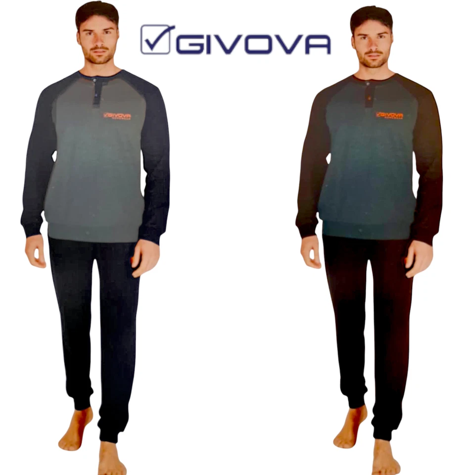 Pigiama uomo invernale in micropile GIVOVA  tuta casa manica lunga in micro pile - Immagine 3 di 3