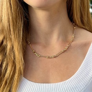Authentic Handmade Silver or 18K Gold Plated U Shape Horseshoe Link Unisex Chain Necklace