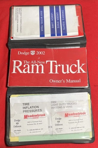 2002 Dodge ram trucks owners manual W/ CASE 1500 2500 3500 81-326-0227 OEM Books