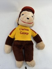 Curious George Knickerbocker Plush Monkey Yellow Hat Shirt 18 inch Vintage