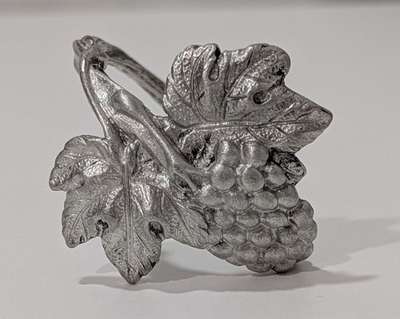 #ad Wine Bottle Ornament Napkin Ring 95% Silver B8 $6.99