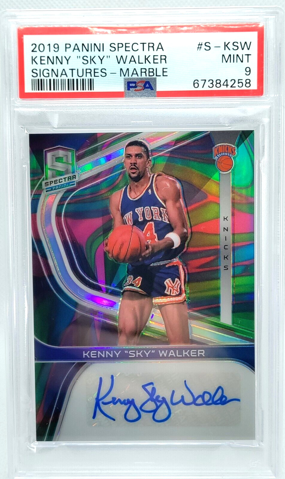 2019 Panini PANINI SPECTRA SIGNATURES MARBLE #S-KSW Kenny "Sky" Walker front