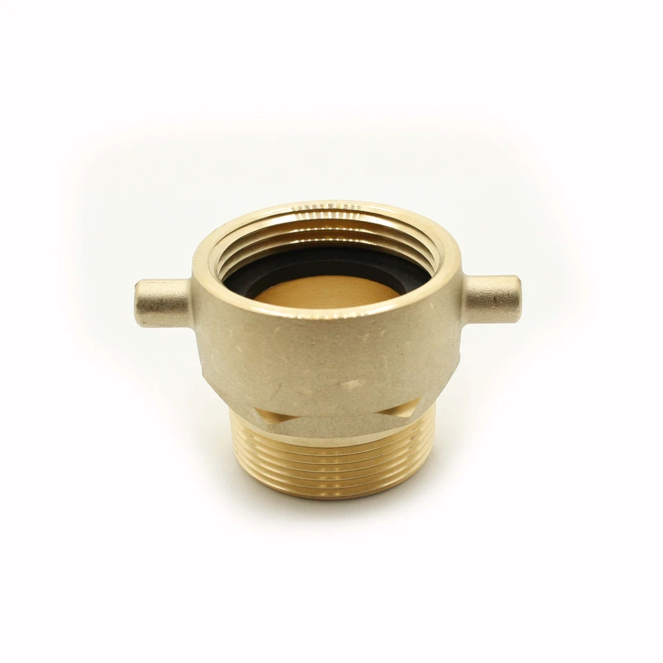 THRIFCO PLUMBING 2-1/2" Female NH/NST x 2" Male NPT Brass Swivel Fire Hose / Hydrant Adapter