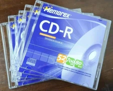 Memorex CD-R 52X 700 MB 80 Min 5 Pack New   