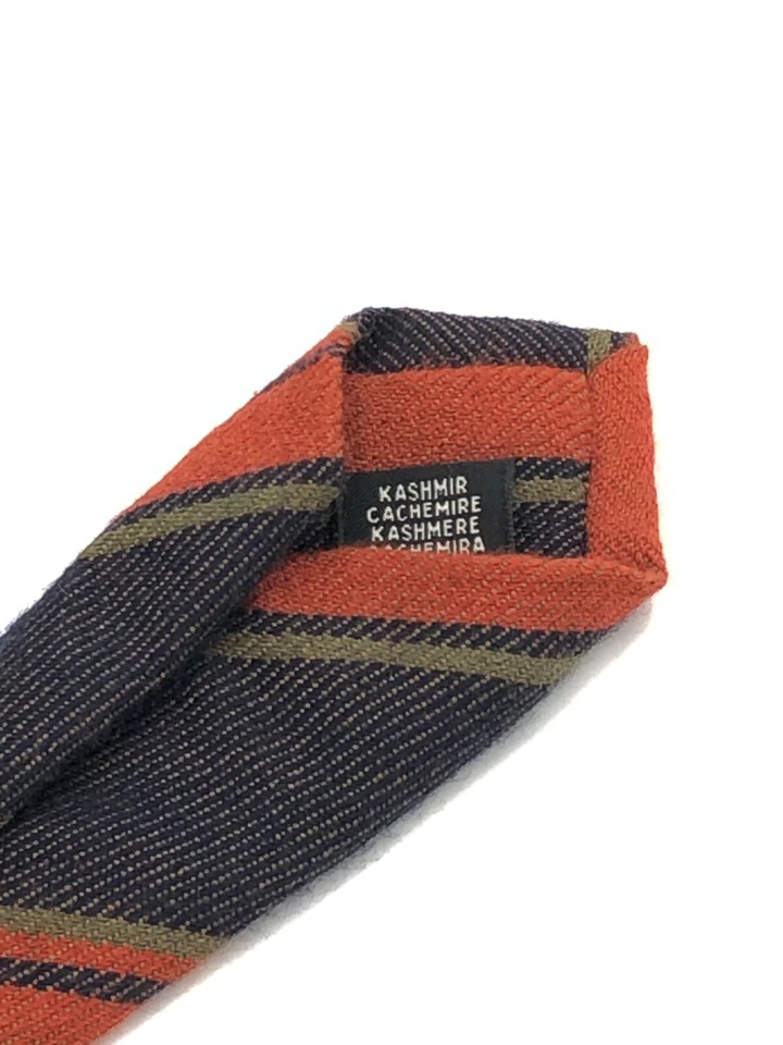 Holliday & Brown Tie - Cashmere - Blue, Red, Brown Stripes Made in England 9.5cm - Изображение 4 из 4