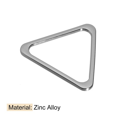 Metal Triángulo Anillo Hebilla 35mm Interior Ancho Para DIY Plata Tono 15uds - Imagen 4 de 5