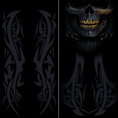 Spiral Gesichts Maske Wrap Totenkopf Reaper Punk Motorrad Paintball SPORTS Rose - Afbeelding 6 van 24