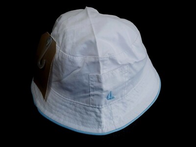 Neu mit Etikett Zara Jungenmütze WEISS Baby Kleinkind Sommermütze Eimermütze 12-24 m 2-3 y Baumwolle