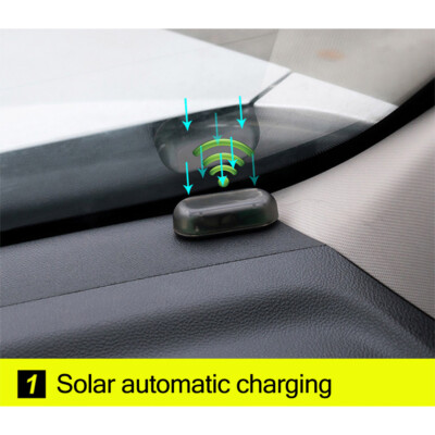 new Car Alarm LED Light Solar Security Warning Dummy System Flashing Light