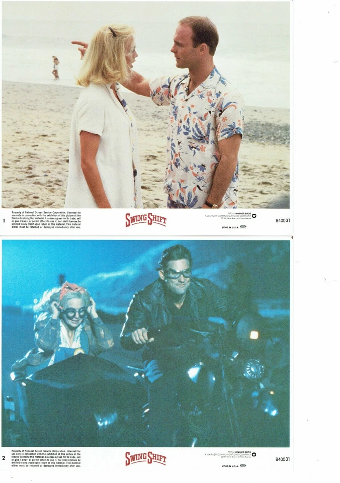 Swing Shift ORIGINAL USA Warner Bros FOH Front Of House Lobby Cards Set of 8 - Image 2 of 4