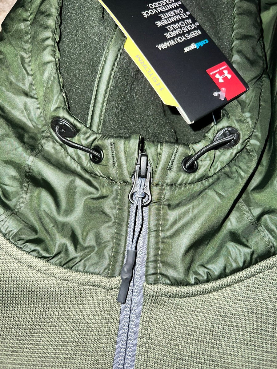 Under Armour Mens GREEN Full Zip Storm Jacket Water Resistant