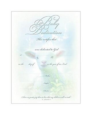 1 X Certificate Baby Dedication (6 Per Pkg) (Package of 6)