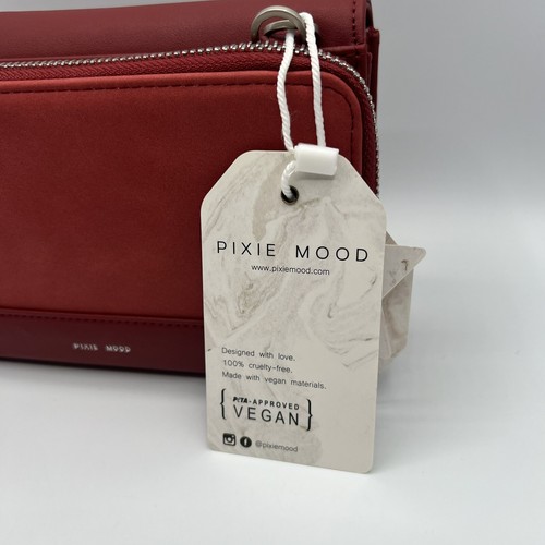 Pixie Mood Cuero Vegano 2 en 1 Bandolera Cartera Monedero Rojo Nuevo Con Etiquetas - Imagen 2 de 9