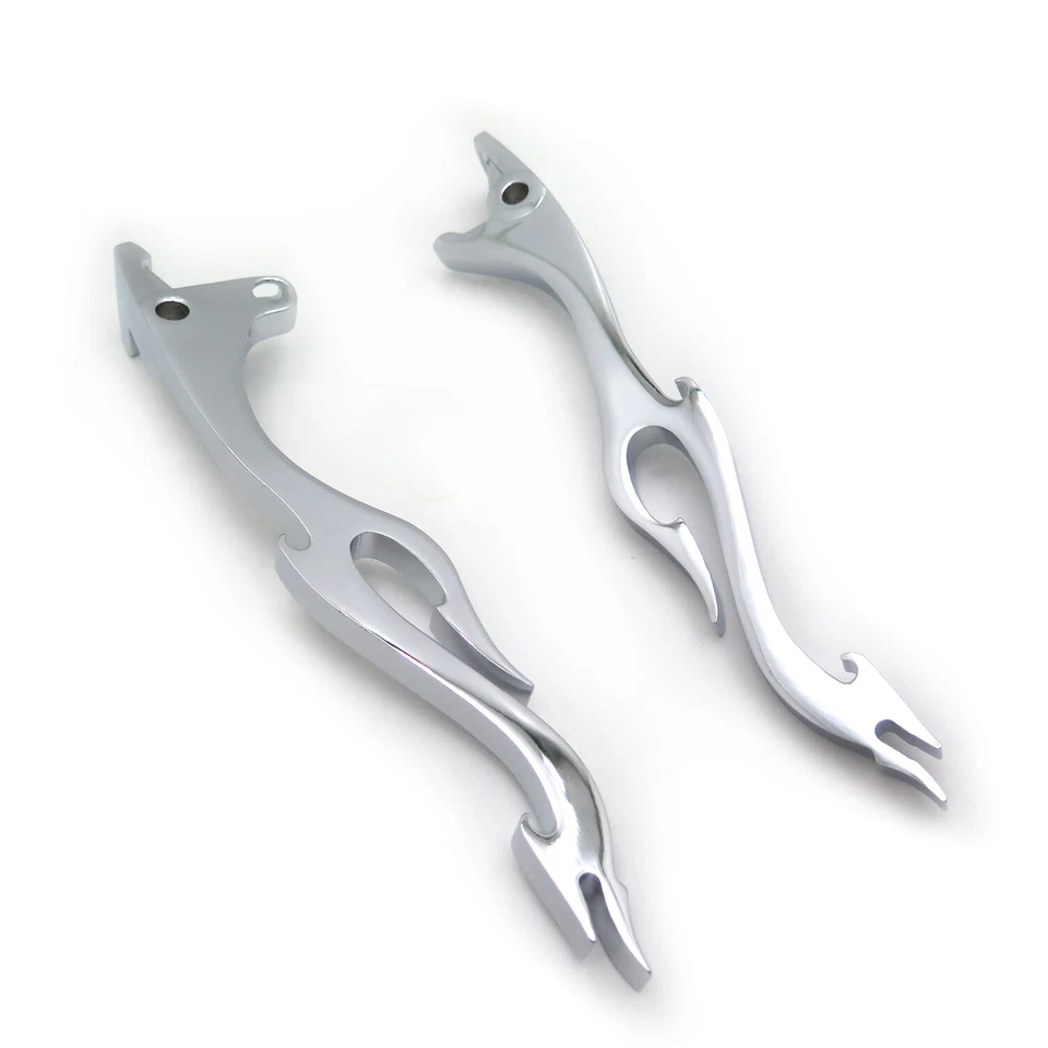 Juego de palanca de llama de embrague de freno cromado personalizado para Kawasaki Vulcan 1500 1600 (87-09) Foto 3 de 4