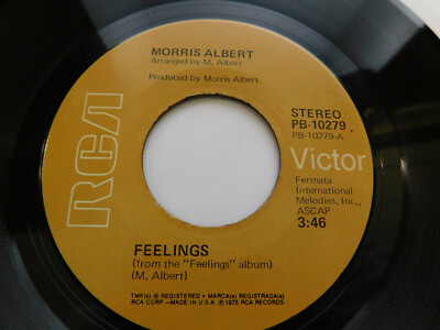 Morris Albert   Feelings 1974 7'' Single  PB-10279