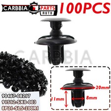 100x FENDER LINER CLIPS PUSH RETAINER For HONDA CIVIC ACCORD ACURA INTEGRA