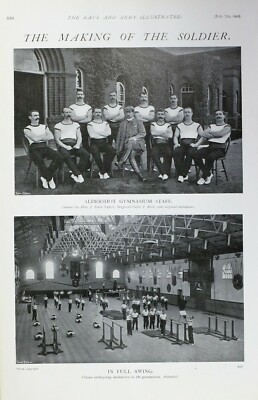 1903 DRUCK ALDERSHOT GYMNASIUM STAFF COLONEL NAPIER SERGEANT-MAJOR BETTS