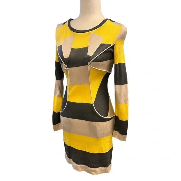 【KAREN MILLEN】カラーブロック テイラード ペンシルドレス Karen Millen Clothing Women's Color Block Dress Yellow, Grey