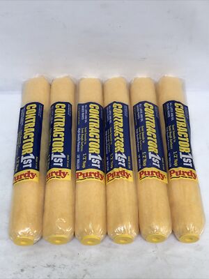 Lot Of (6) Purdy Contractor 1st 18 In. x 1/2 In. Knit Fabric Roller Cover