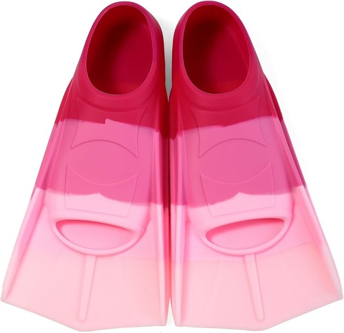 Kids Swim Fins, Size S, Short Youth Swimming Flippers for Pool Lap Swimming and