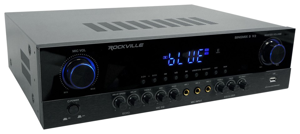 Mixer Bluetooth SINGMIX 5 V2 2000W 4 Canali – Per Karaoke, Home Theater, Pro