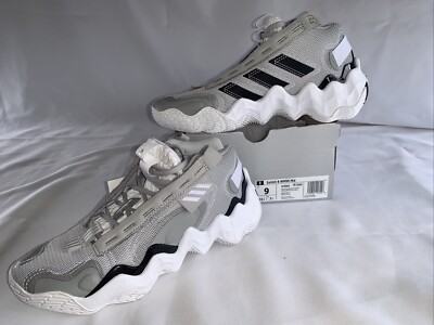 Size 9 - adidas Exhibit B Mid Gray Black White 2022