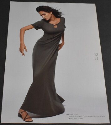 1998 Print Ad Sexy Fashion Heels Long Legs Lady Brunette Mondi Soft Breeze Dress