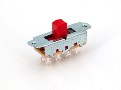 SWITCHCRAFT RED 3 WAY SLIDE SWITCH ON-OFF-ON / ON-ON-ON FÜR FENDER MUSTANG