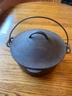 Vintage Wagner Ware Drip Drop No 8 Round Roaster Dutch Oven, Cast Iron