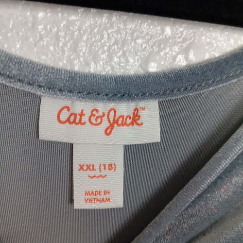 Cat & Jack Dress Girls XXL (18) Gray Sliver Sparkle Stars Tulle Party Holidays - Picture 6 of 12